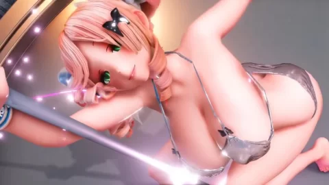 MMD碧蓝航线火奴鲁鲁性感钢管舞