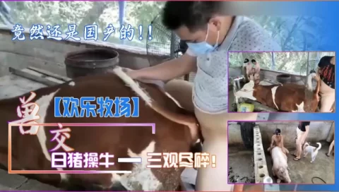 【国产人兽】欢乐牧场，日猪操牛，三观尽碎